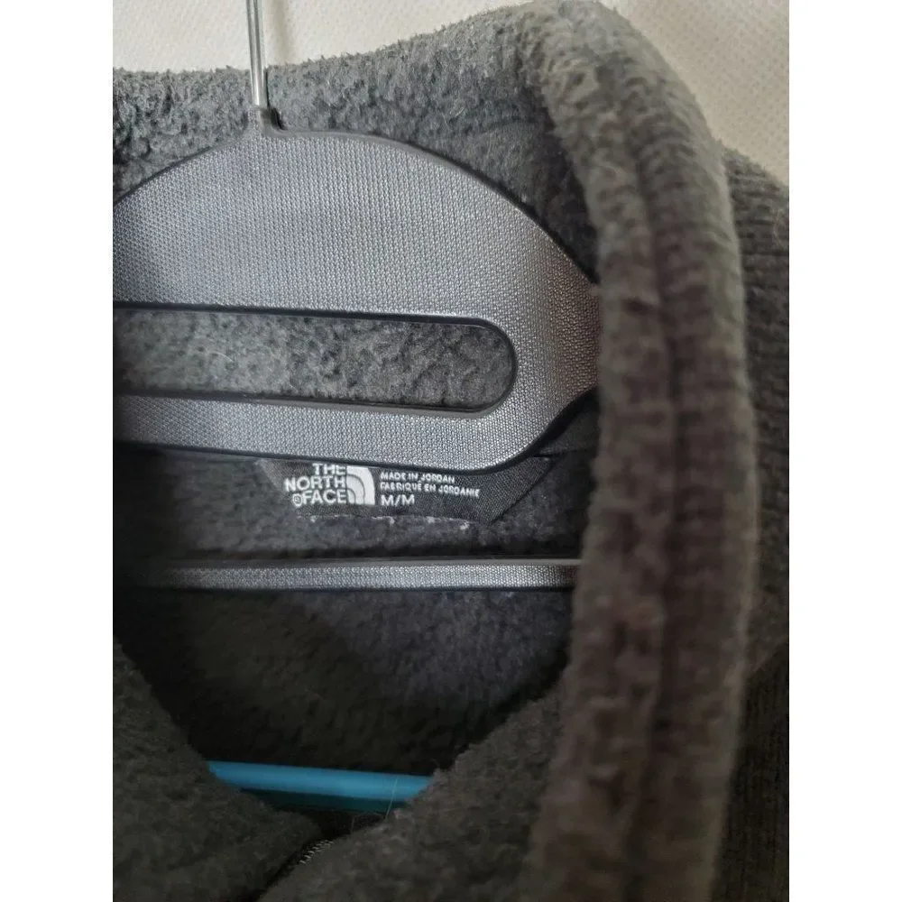 The North Face Men's Full Zip Fleece Lined Sweater Jacket Grey Outdoor